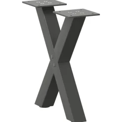 vidaXL sofabordsben X-formet 2 stk. antracit 37x(30-31) cm stål