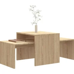 vidaXL sofabordssæt 100x48x40 cm konstrueret træ sonoma-eg