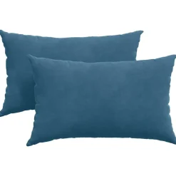 vidaXL Sofapuder 2 pcs Blå 50 x 30 cm Velourstof