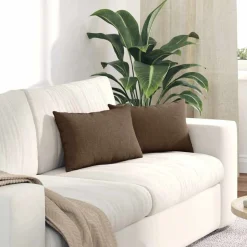 vidaXL Sofapuder 2 pcs Brun 50 x 30 cm Stof