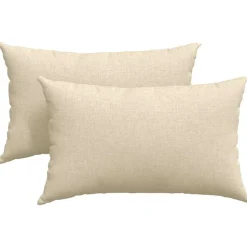 vidaXL Sofapuder 2 pcs Creme 50 x 30 cm Stof