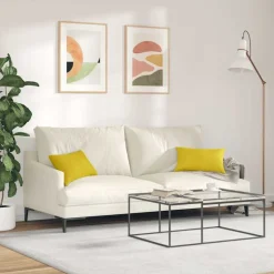 vidaXL Sofapuder 2 pcs Gul 50 x 30 cm Velourstof