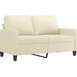 vidaXL sofasæt 3 dele med hynder kunstlæder Cremefarvet