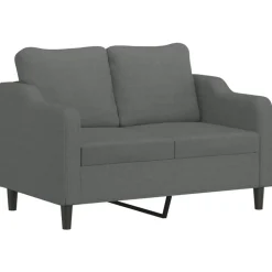 vidaXL sofasæt 3 dele med hynder stof mørkegrå