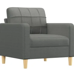 vidaXL sofasæt 4 dele med hynder stof mørkegrå