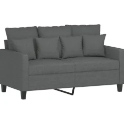 vidaXL sofasæt 3 dele med hynder stof mørkegrå