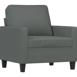 vidaXL sofasæt 4 dele med hynder stof mørkegrå
