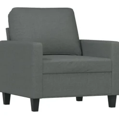 vidaXL sofasæt 3 dele med hynder stof mørkegrå