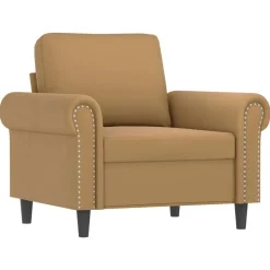 vidaXL sofasæt 3 dele med hynder velour brun