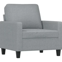vidaXL sofasæt 4 dele med hynder stof lysegrå
