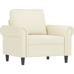vidaXL sofasæt 4 dele med hynder velour cremefarvet