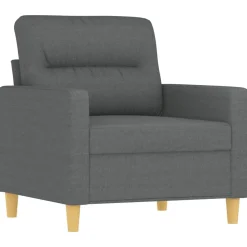 vidaXL sofasæt 3 dele med puder stof mørkegrå
