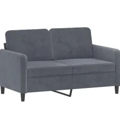 vidaXL sofasæt 2 dele med puder velour mørkegrå