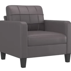 vidaXL sofasæt 3 dele med puder kunstlæder grå