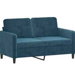 vidaXL sofasæt 3 dele med puder velour blå