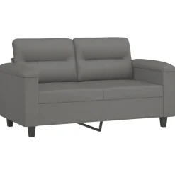 vidaXL sofasæt 3 dele med puder mikrofiberstof mørkegrå