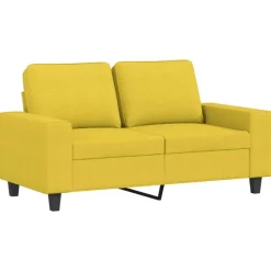 vidaXL sofasæt 3 dele stof lysegul