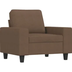 vidaXL sofasæt 4 dele stof brun