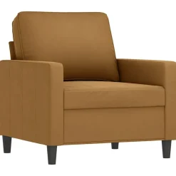 vidaXL sofasæt 4 dele velour brun