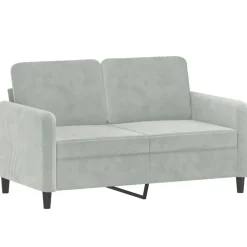 vidaXL sofasæt 3 dele velour lysegrå
