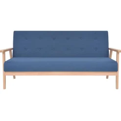 vidaXL sofasæt i 2 dele stof blå