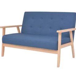 vidaXL sofasæt i 2 dele stof blå