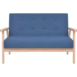 vidaXL sofasæt i 2 dele stof blå