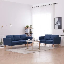 vidaXL sofasæt i 2 dele stof blå