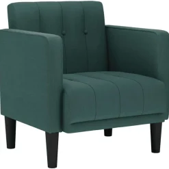 vidaXL sofastol med armlæn 53 cm stof mørkegrøn