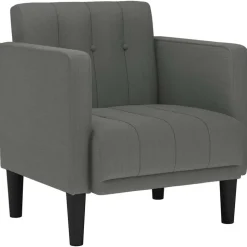 vidaXL sofastol med armlæn 53 cm stof mørkegrå