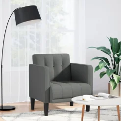 vidaXL sofastol med armlæn 53 cm stof mørkegrå
