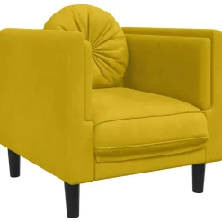 vidaXL sofastol med hynde velour gul