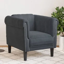 vidaXL sofastol velour mørkegrå