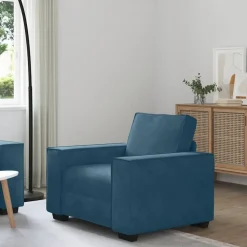 vidaXL sofastol 100x78x84 cm fløjl blå
