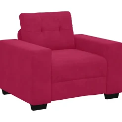 vidaXL sofastol 100x78x80 cm fløjl vinrød