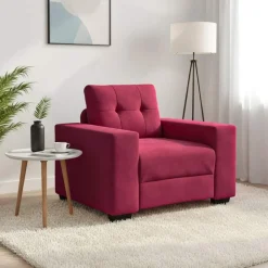 vidaXL sofastol 100x78x80 cm fløjl vinrød
