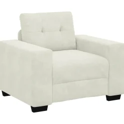 vidaXL sofastol 100x78x80 cm fløjl cremefarvet