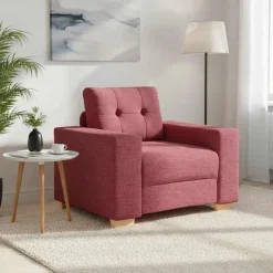 vidaXL sofastol 100x78x80 cm stof vinrød