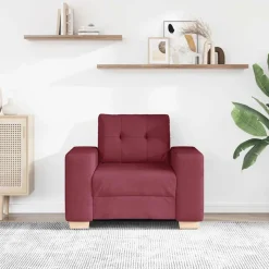 vidaXL sofastol 100x78x80 cm stof vinrød