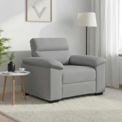vidaXL sofastol 100x81x84 cm stof skygrå