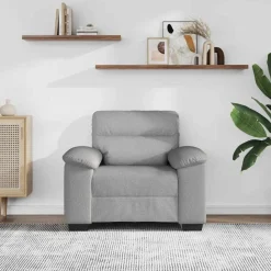 vidaXL sofastol 100x81x84 cm stof skygrå