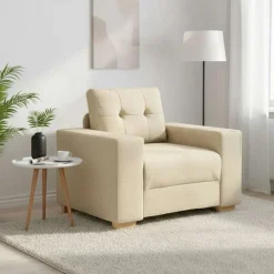 vidaXL sofastol 100x78x80 cm stof cremefarvet