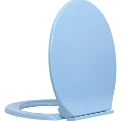 vidaXL soft close toiletsæde oval blå