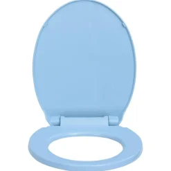 vidaXL soft close toiletsæde oval blå