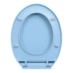 vidaXL soft close toiletsæde oval blå