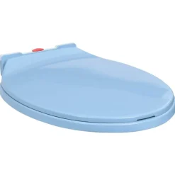 vidaXL soft close toiletsæde quick release oval blå