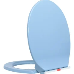 vidaXL soft close toiletsæde quick release oval blå