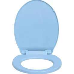 vidaXL soft close toiletsæde quick release oval blå