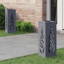 vidaXL Solar LED sti lys 2 pcs Antracit Koldvalset Stål