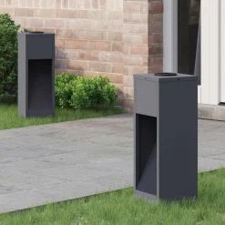 vidaXL Solar Led Sti Lys 2 pcs Antracit Koldvalset Stål